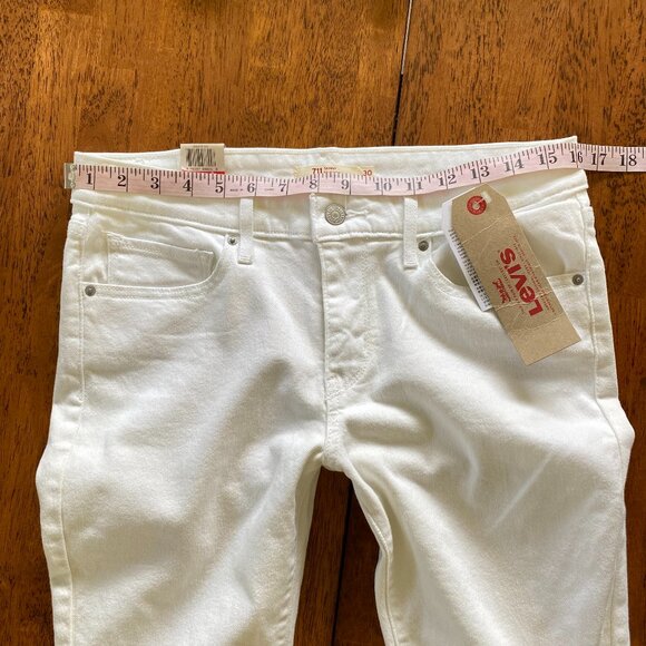 Levi's 711 Skinny White Mid Rise Jeans Sz 30/32 NWT - Picture 5 of 14